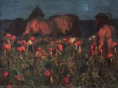 Natten kommer, 1900 af Mikhail Aleksandrovich Vrubel