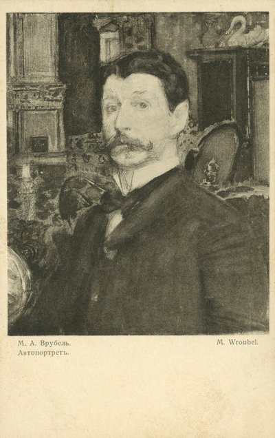 Selvportræt af Mikhail Vrubel, russisk kunstner af Mikhail Aleksandrovich Vrubel
