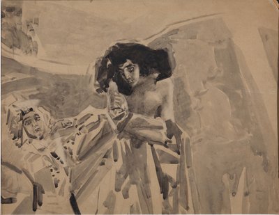 Tamaras dans. Illustration til digtet Dæmonen af Mikhail Lermontov, 1890-1891 af Mikhail Aleksandrovich Vrubel