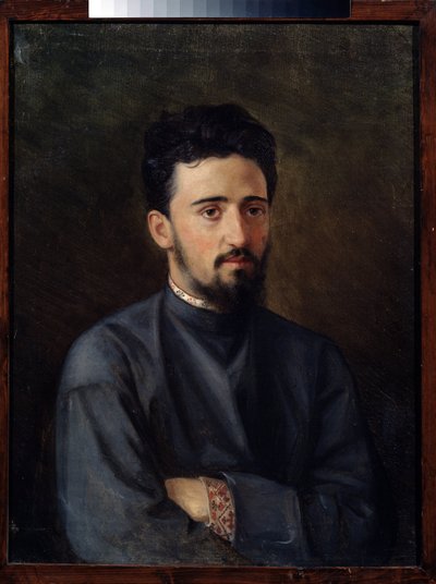Portræt af forfatteren Vsevolod Mikhailovich Garchine (1855-1888) (Portræt af forfatteren V.M. Garshin). Maleri af Mikhail Georgievich Malyshev (1852-1914), olie på lærred af Mikhail Georgievich Malyshev