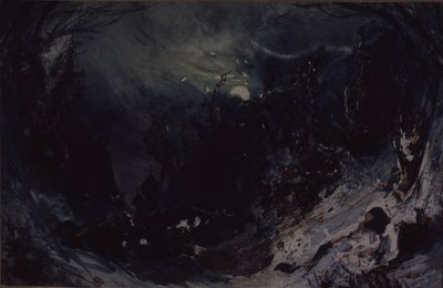 Scenedesign til operaen The Power of the Fiend af A. Serov, 1871 af Mikhail Ilyich Bocharov