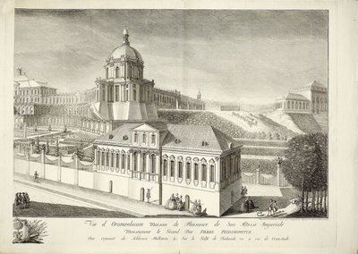 Udsigt over Grand Oranienbaum Palace af Mikhail Ivanovich Makhaev
