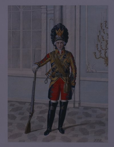 Officer for Livgardens kavaleriregiment i 1764-1796, begyndelsen af 1840