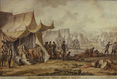 Peter I ved Pruth River, 1804 af Mikhail Matveevich Ivanov