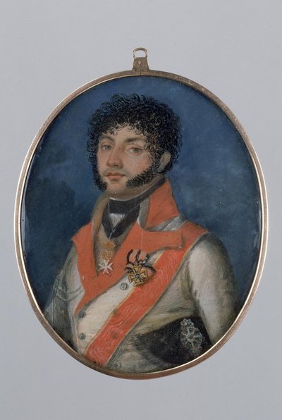 Portræt af Fjodor Petrovich Uvarov 1773-1824, 1803 af Mikhail Mikhailovich Zatsepin