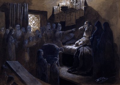 Ivan den grusomme og hans ofres spøgelser, 1800- eller begyndelsen af det 20. århundrede af Mikhail Petrovich Klodt