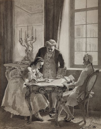 Russisk sproglektion af kejserinde Catherine II, 1894 af Mikhail Petrovich Klodt Baron