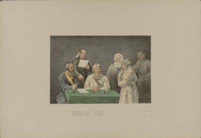 Volost Court, 1862. af Mikhail Stepanovich Znamensky