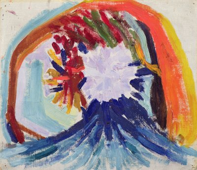 Farve i bevægelse ca. 1920 (olie på lærred) af Mikhail Vasilievich Matyushin