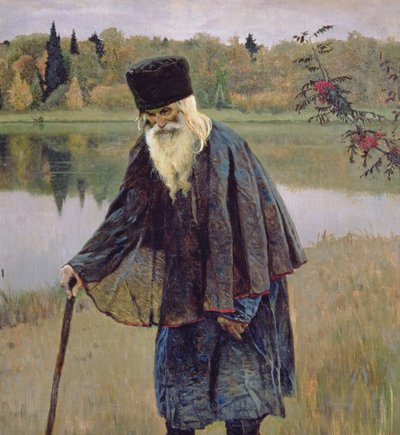 Eremitten, 1888 af Mikhail Vasilievich Nesterov