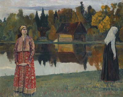 Ved søen, 1924 af Mikhail Vasilievich Nesterov