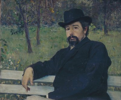 Portræt af maleren Nikolai Alexandrovich Yaroshenko 1846-1898, 1897 af Mikhail Vasilievich Nesterov