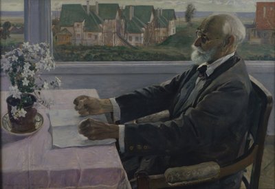 Portræt af fysiologen, psykologen og lægen Ivan P. Pavlov 1849-1936, 1935 af Mikhail Vasilievich Nesterov