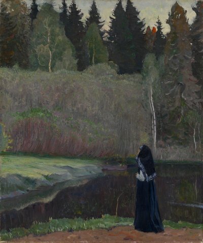 Nattergalen synger, 1918 af Mikhail Vasilievich Nesterov