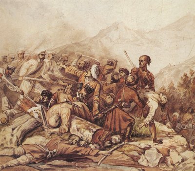 Slaget ved Valerik-floden den 11. juli 1840, 1840 af Mikhail Yuryevich Lermontov
