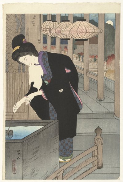 Besøg Kiyomizu-templet Kiyomizu-mode (titel på objekt) Den første serie af et nyt udvalg af kendte ansigter fra Kyoto. (serietitel) af Miki Suizan