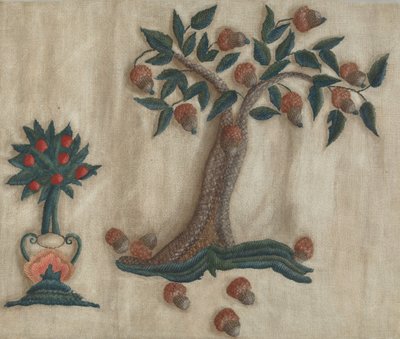 Broderet Sengeophæng af Mildred E. Bent