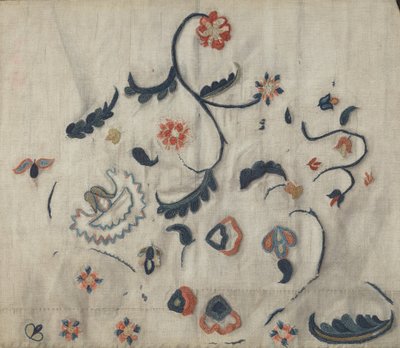 Broderet underkjole (Detalje) af Mildred E. Bent