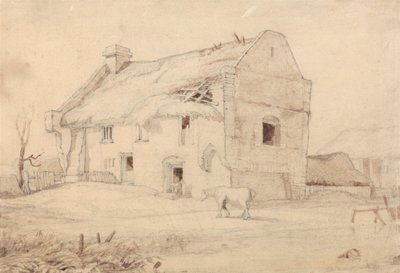 Sommerhus med græssende heste af Miles Edmund Cotman
