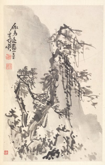 Landskab på Ma Yuans måde, 1788. af Min Zhen