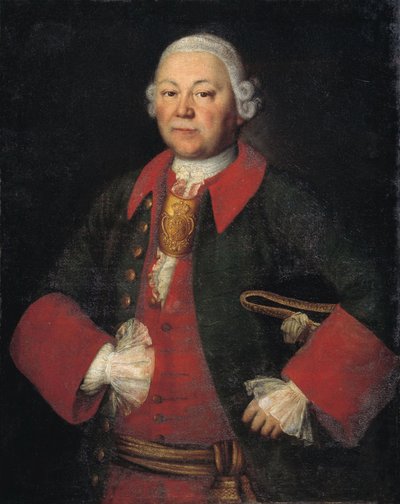 Portræt af grev Ivan Terentievich Meshchersky, 1756 af Mina Lukich Kolokolnikov