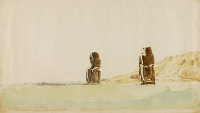 Statuer ved Memnon, Theben af Miner Kilbourne Kellogg