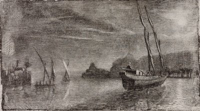 Uden titel (Både i havnen) af Miner Kilbourne Kellogg