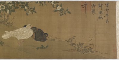 Kameliaer, duer og sangfugle af Ming Dynasty Chinese School