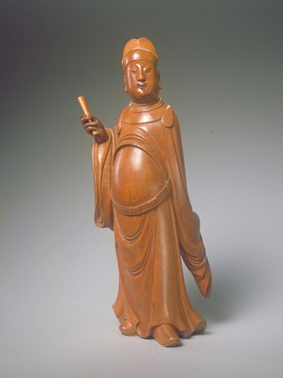 Figur af Wen Chang (buksbom) af Ming Dynasty Chinese School