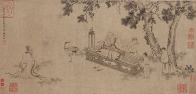 Laozi Deliving the Daodejing (blæk på papir) af Ming Dynasty Chinese School