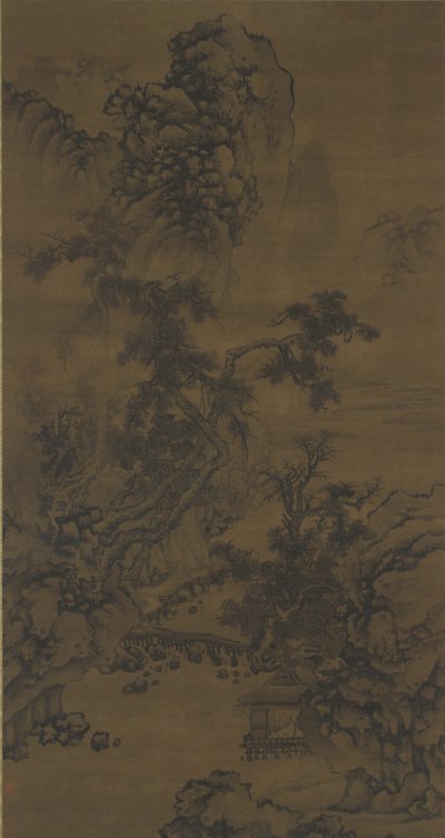 Lytter til Pines in a Riverside Pavillion af Ming Dynasty Chinese School