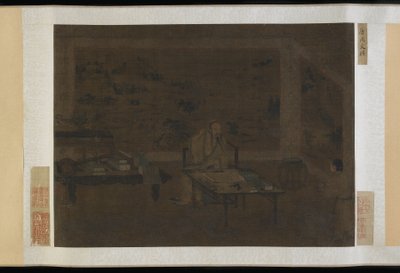 Mand renser sit øre af Ming Dynasty Chinese School