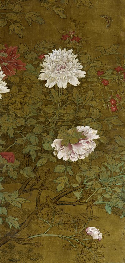 Pæoner og sommerfugle af Ming Dynasty Chinese School