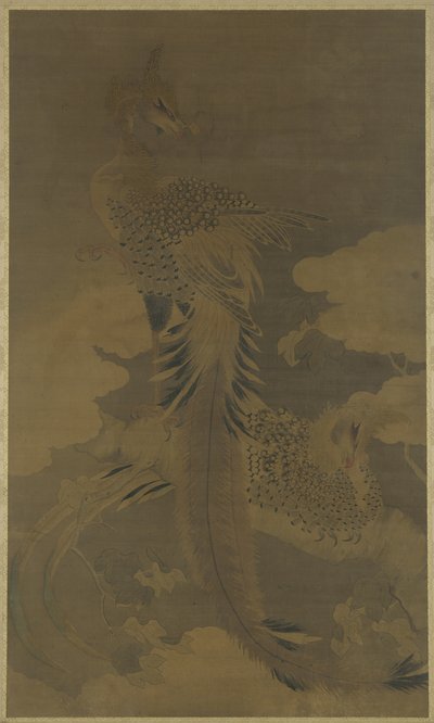 Føniks på et Paulownia-træ, ca. 1500 af Ming Dynasty Chinese School