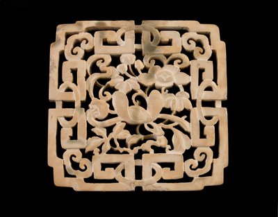 Plaque (far) (jade) af Ming Dynasty Chinese School