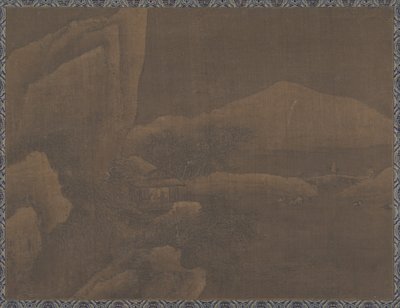 Snow Landscape (albumblad; blæk og hvidt pigment på silke) af Ming Dynasty Chinese School