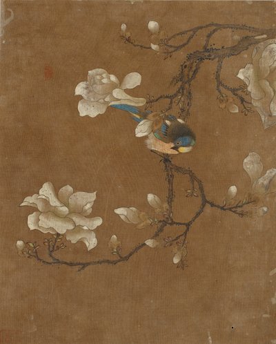 Ti billeder af fugle og blomster (farve på silke) af Ming Dynasty Chinese School