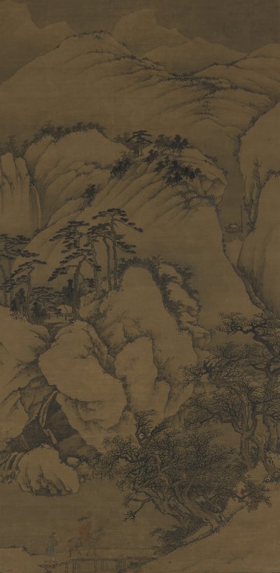 Vind og sne ved Ba-broen, 15.-16. århundrede af Ming Dynasty Chinese School