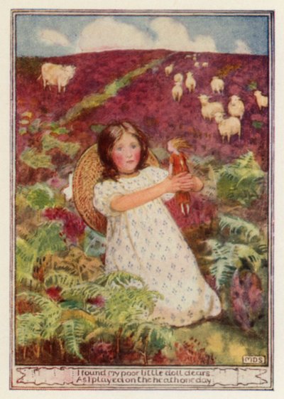 My Little Doll, digt af Charles Kingsley (farve litho) af Minnie Didbin Spooner