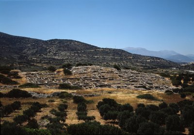 Minoisk kunst: stedet for den gamle by Gournia af Minoan