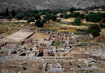 Minoisk civilisation: udsigt over ruinerne af Zakros palads bygget omkring 1700-1650 f.Kr. Kreta af Minoan