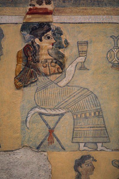 Camp-stol fresco af Minoan