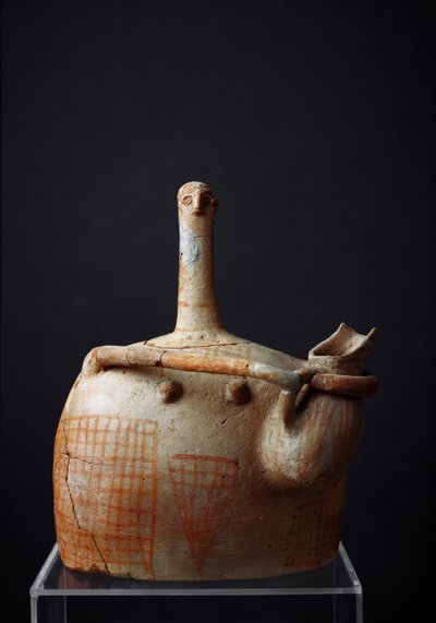 Minoisk civilisation: terracottaskulptur af feminin guddom (modergudinde?) fra Myrtos. 2300 f.Kr. Svag. 21,1 cm Kreta, Agios Nikolaos museum (Saint Nicholas) af Minoan