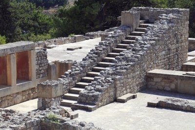 Orientalsk del af Kong Minos palads i Knossos mellem dronningen megaron og den centrale domstol. Kreta. 1600-1450 f.Kr af Minoan