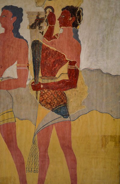 Rekonstruktion af processionsfresken af Minoan