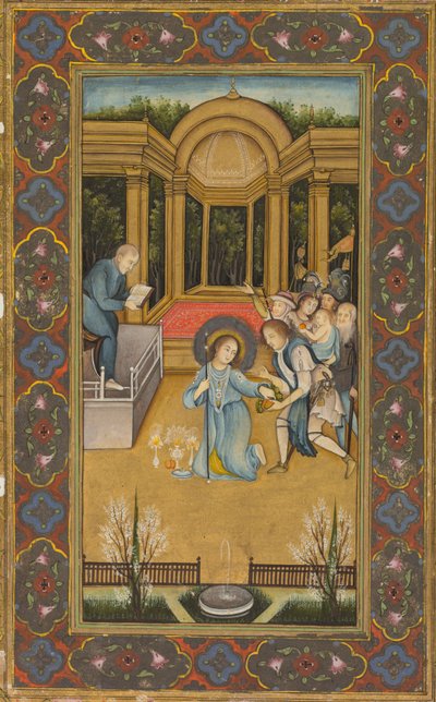 Jesus blandt lægerne i templet, ca. 1760. af Mir Kalan Khan