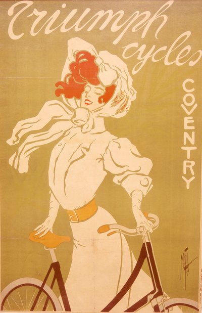 Plakat reklame Triumph cykler, 1907 af Misti
