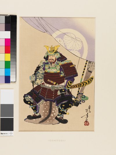 Tokugawa Ieyasu, slutningen af det 19. og begyndelsen af det 20. århundrede (træsnit) af Mizuno Toshikata