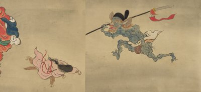 Kopi af Night Parade of One Hundred Demons fra Shinjuan Collection, 1700-tallet. af Mochizuki Gyokusen
