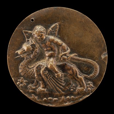 Amor rider på en drage, ca. 1500. af Moderno